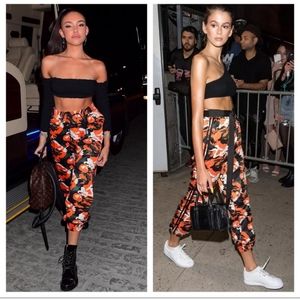 I am Gia Camo Pants Orange